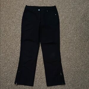 Olsen BlackCotton Flat Front Pants Size 2